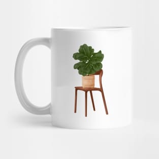 Trendy Plant Art, Botanical illustration, Fiddle Leaf Fig 60 Mug